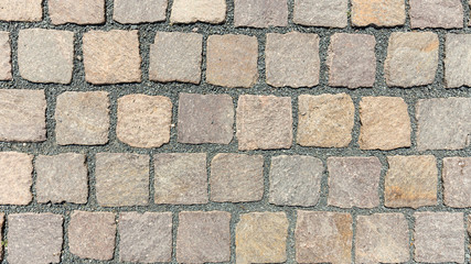 Background of granite paving for texture