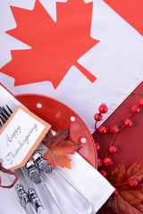 Red and White theme Thanksgiving Background.