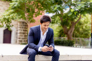 Obraz premium Portrait of confident businessman outdoors