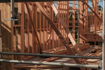 board on the construction site of a house, building in New Zealand