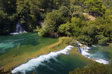 Fototapeta na wymiar Waterfalls of Krka national park,Croatia 