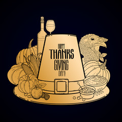 Graphic Thanksgiving day hat