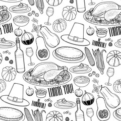 Graphic Thanksgiving day pattern