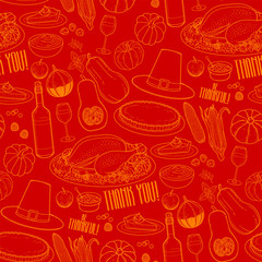 Graphic Thanksgiving day pattern
