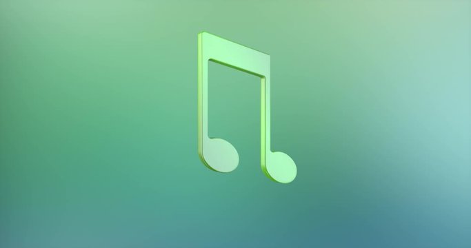 Animated Tunes Color 3d Icon Loop Modules for edit with alpha matte
