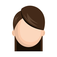 avatar woman cartoon. female person user. vector illustration