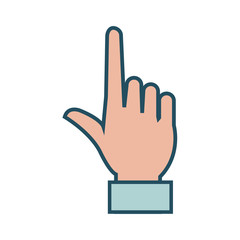 Obraz premium human hand with finger pointing direction gesture. vector illustration