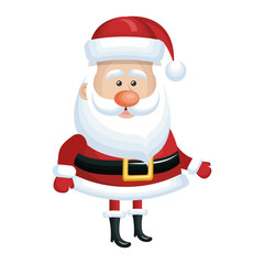 santa claus cartoon. christmas season symbol. vector illustration