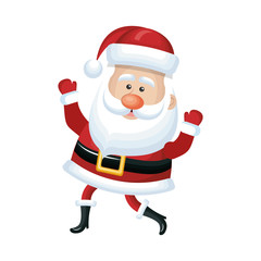 santa claus cartoon. christmas season symbol. vector illustration