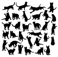 Cat Animal Silhouettes, art vector design