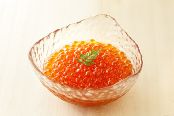 いくらの醤油漬け　Salmon roe