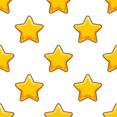 Seamless pattern with cartoon star