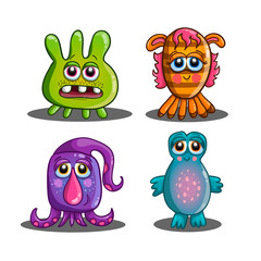 Set of cute cartoon monsters-2