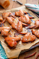 Baked Chicken Wings with Honey.