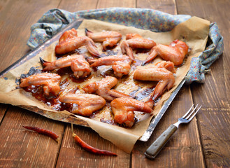 Baked Chicken Wings with Honey.