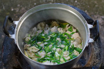 Thai food with Fish's Roe in Hot and Sour Soup