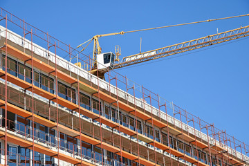 Tower crane at the construction site