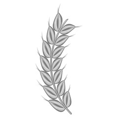 Wheat icon in black monochrome style isolated on white background. Plants symbol vector illustration