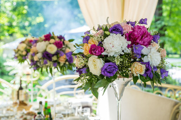 table decoration with flowers