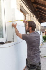 Workers to renovate a house.