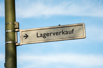 Fototapeta premium Schild 67 - Lagerverkauf