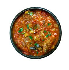 Turkish kofte  with vegetables
