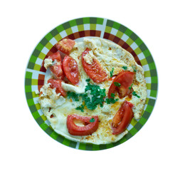 Lebanese tomato omelette