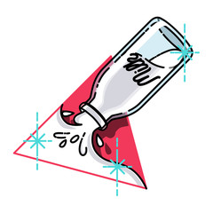 Color vintage Milk emblem