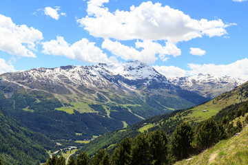 Fototapeta na wymiar Mountain Monte Sobretta panorama in Ortler Alps, Italy