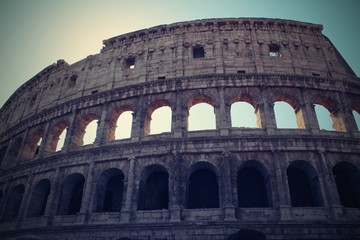 Naklejka premium Colosseum at sunset.