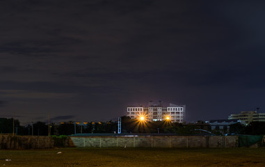 Obraz premium CHONBURI,THAILAND-JULY 09 2016 : FAculty of engineering building of university name 