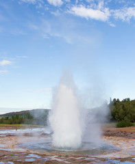 Strokkur eruption in the Geysir area, Iceland