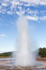 Strokkur eruption in the Geysir area, Iceland