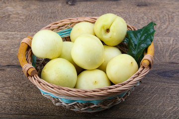 Nectarines in the bowl