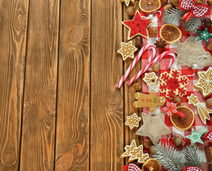 Different Christmas decorations