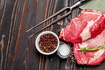 Uncooked organic shin of beef meat