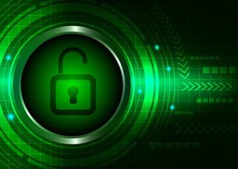 Innovation switch with technology abstract for security concept, vector illustration