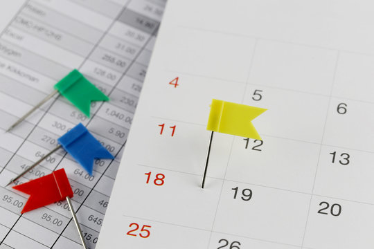 Yellow Pins to Wildcats on the calendar beside the number of eig