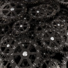 background with gears with dials