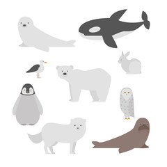 Arctic animals set