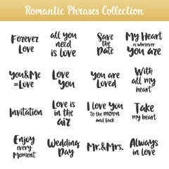 Vector romantic lettering