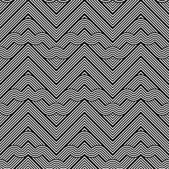 Design seamless monochrome waving pattern