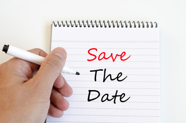 Save the date text concept