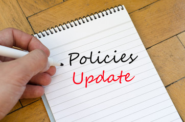 Obraz premium Policies update text concept