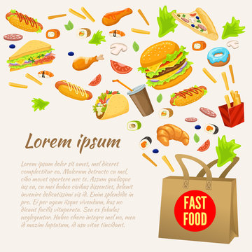 Fast Food Colorful Design