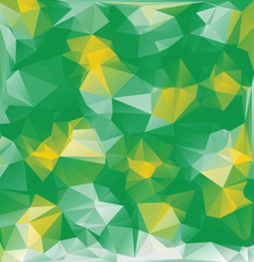 Bright yellow-green background. Vector. Polygonal abstract composition.