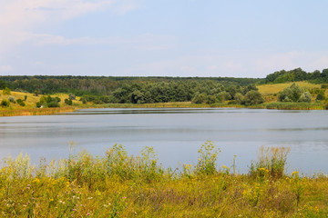 Beautiful lake on summer