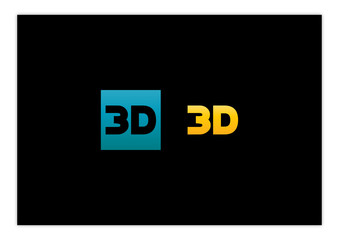 3D Flat icon set template