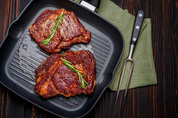 Roasted organic shin of beef meat