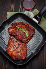 Roasted organic shin of beef meat